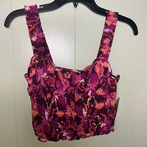 Sonoma Smocked Ruffled Tank Top